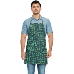 Squares Cubism Geometric Background Kitchen Apron by Maspions