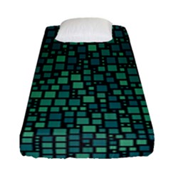 Squares Cubism Geometric Background Fitted Sheet (single Size)