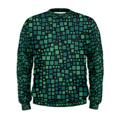 Squares Cubism Geometric Background Men s Sweatshirt