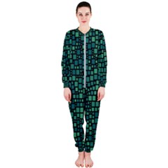 Squares Cubism Geometric Background Onepiece Jumpsuit (ladies)