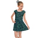 Squares cubism geometric background Kids  Cap Sleeve Dress View1