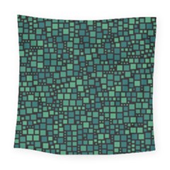 Squares Cubism Geometric Background Square Tapestry (large) by Maspions