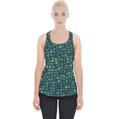 Squares Cubism Geometric Background Piece Up Tank Top