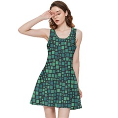 Squares Cubism Geometric Background Inside Out Racerback Dress