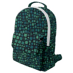 Squares Cubism Geometric Background Flap Pocket Backpack (small)