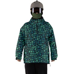 Squares Cubism Geometric Background Men s Ski And Snowboard Waterproof Breathable Jacket by Maspions