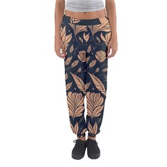 Background Pattern Leaves Texture Women s Jogger Sweatpants