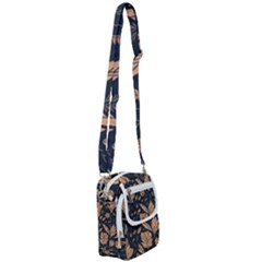 Background Pattern Leaves Texture Shoulder Strap Belt Bag