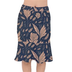 Background Pattern Leaves Texture Short Mermaid Skirt