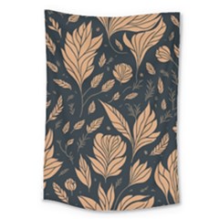 Background Pattern Leaves Texture Large Tapestry