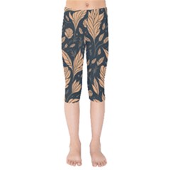 Background Pattern Leaves Texture Kids  Capri Leggings 