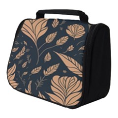 Background Pattern Leaves Texture Full Print Travel Pouch (small)