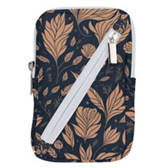 Background Pattern Leaves Texture Belt Pouch Bag (large)