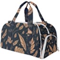 Background Pattern Leaves Texture Burner Gym Duffel Bag View1