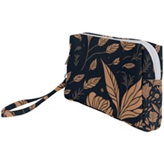 Background Pattern Leaves Texture Wristlet Pouch Bag (small)