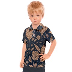 Background Pattern Leaves Texture Kids  Polo T-shirt