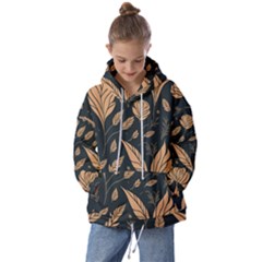 Background Pattern Leaves Texture Kids  Oversized Hoodie