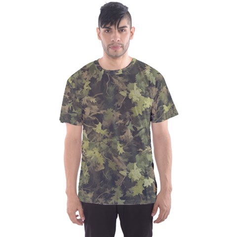 Green Camouflage Military Army Pattern Men s Sport Mesh T-shirt by Maspions