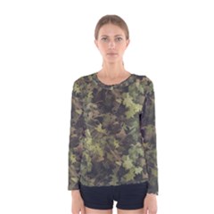 Green Camouflage Military Army Pattern Women s Long Sleeve T-shirt