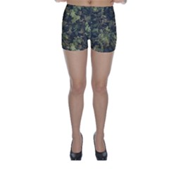 Green Camouflage Military Army Pattern Skinny Shorts