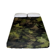 Green Camouflage Military Army Pattern Fitted Sheet (full/ Double Size) by Maspions