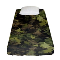 Green Camouflage Military Army Pattern Fitted Sheet (single Size)