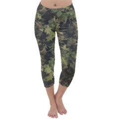 Green Camouflage Military Army Pattern Capri Winter Leggings 