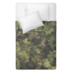 Green Camouflage Military Army Pattern Duvet Cover Double Side (single Size) by Maspions