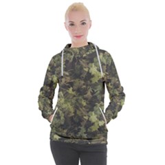 Green Camouflage Military Army Pattern Women s Hooded Pullover