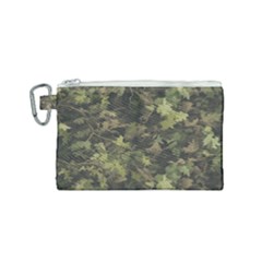 Green Camouflage Military Army Pattern Canvas Cosmetic Bag (small)