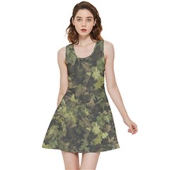 Green Camouflage Military Army Pattern Inside Out Reversible Sleeveless Dress