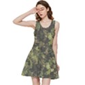 Green Camouflage Military Army Pattern Inside Out Racerback Dress View3