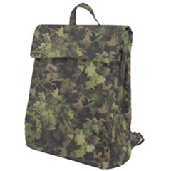 Green Camouflage Military Army Pattern Flap Top Backpack