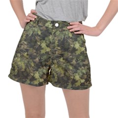 Green Camouflage Military Army Pattern Women s Ripstop Shorts