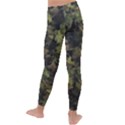 Green Camouflage Military Army Pattern Kids  Lightweight Velour Leggings View4