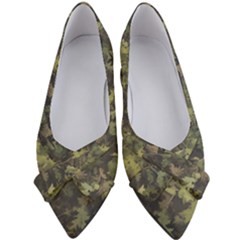 Green Camouflage Military Army Pattern Women s Bow Heels by Maspions