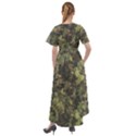 Green Camouflage Military Army Pattern Front Wrap High Low Dress View2