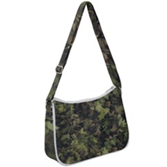 Green Camouflage Military Army Pattern Zip Up Shoulder Bag