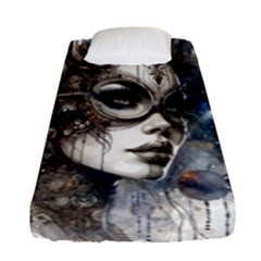 Woman In Space Fitted Sheet (single Size) by CKArtCreations