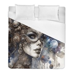 Woman In Space Duvet Cover (full/ Double Size) by CKArtCreations