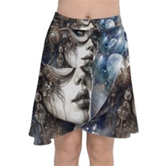 Woman In Space Chiffon Wrap Front Skirt by CKArtCreations