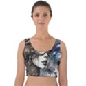 Woman in Space Velvet Crop Top View1