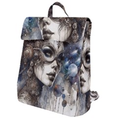 Woman In Space Flap Top Backpack by CKArtCreations