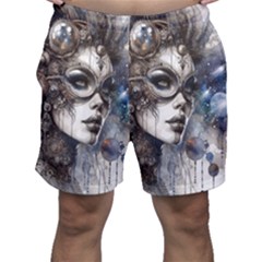 Woman In Space Men s Shorts by CKArtCreations