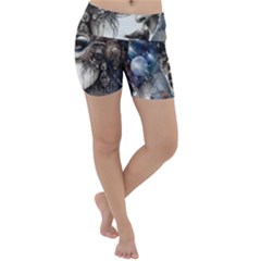 Woman In Space Lightweight Velour Yoga Shorts by CKArtCreations