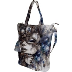 Woman In Space Shoulder Tote Bag by CKArtCreations