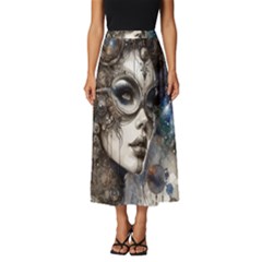 Woman In Space Classic Midi Chiffon Skirt by CKArtCreations