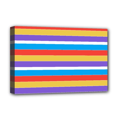 Stripes Pattern Design Lines Deluxe Canvas 18  X 12  (stretched)