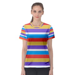 Stripes Pattern Design Lines Women s Sport Mesh T-shirt