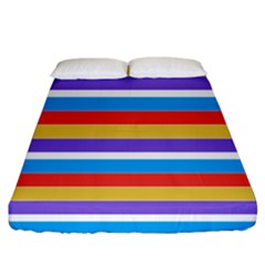 Stripes Pattern Design Lines Fitted Sheet (california King Size)